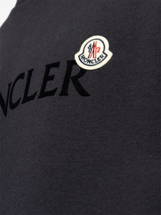 bluza bawełniana z logo flokowanym
