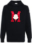 bluza z kapturem z bawełny z haftowanym logo