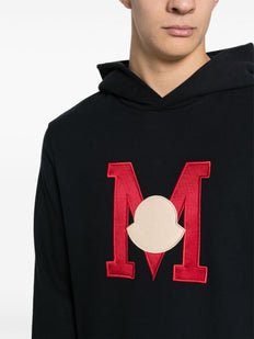 bluza z kapturem z bawełny z haftowanym logo