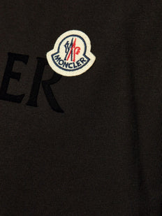 T-shirt bawełniany z logo flokowanym