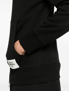 bluza z kapturem zapinana na suwak z aplikacją i logo