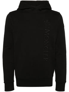 bluza z kapturem z bawełny z haftowanym logo