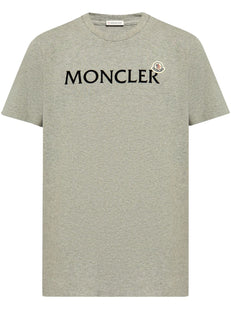 flocked-logo cotton T-shirt