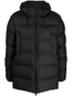 logo-patch hooded padded jacket