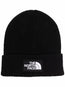 Box logo-patch ribbed beanie