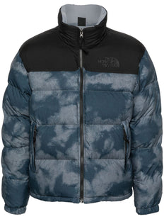 logo-embroidered puffer jacket