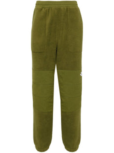logo-embroidered fleece-panel trousers