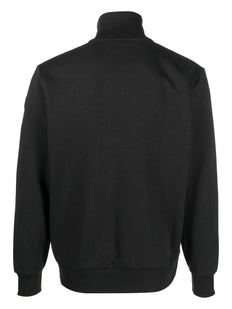 logo-patch zip-up sweatshirt