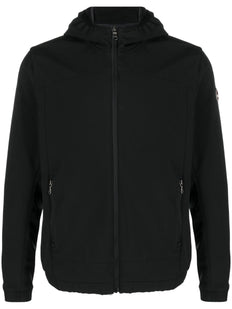 logo-patch hooded jacket