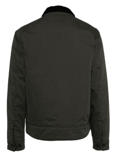 logo-embroidered zip-up bomber jacket