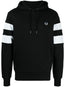 bluza z kapturem z bawełny w paski