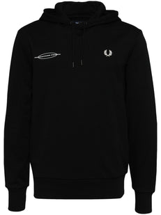 bluza z kapturem z bawełny z haftowanym logo
