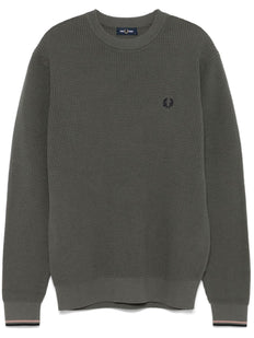 waffle-stitch sweater