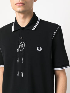 bawełniana koszulka polo w stylu szkicowym