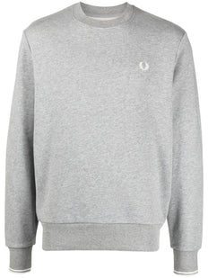bluza z mieszanki bawełny z haftowanym logo