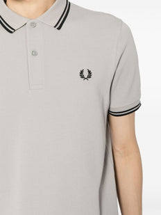Koszulka polo z bawełny z haftem Laurel Wreath