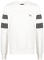 Ringer-embroidered cotton sweatshirt