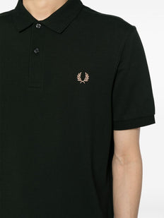 Koszulka polo z bawełny z haftem Laurel Wreath