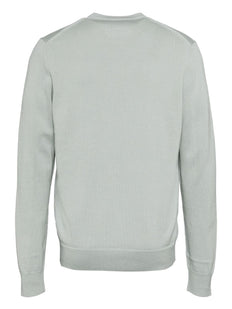 sweter z mieszanki wełny z haftowanym logo