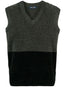 logo-embroidered two-tone vest