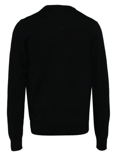 logo-embroidered v-neck cardigan