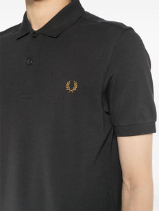 Koszulka polo z bawełny z haftem Laurel Wreath