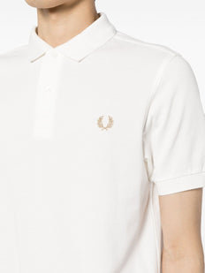 Koszulka polo z bawełny z haftem Laurel Wreath