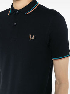 Koszulka polo z bawełny z haftem Laurel Wreath
