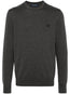 logo-embroidered mélange jumper