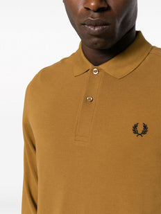 koszulka polo z długim rękawem i haftowanym logo