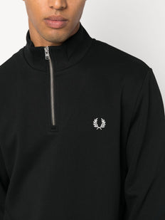 sweter zapinany na suwak z haftowanym logo
