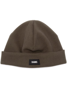 logo-appliqué ribbed  beanie
