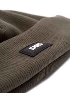 logo-appliqué ribbed  beanie