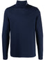 logo-embroidered roll-neck jumper