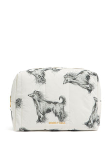 large Greyhound-print makeup bag