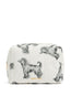 large Greyhound-print makeup bag