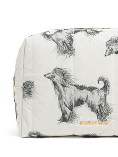large Greyhound-print makeup bag
