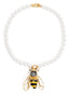 bee-pendant pearl necklace
