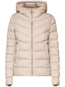 logo-patch hooded puffer jacket