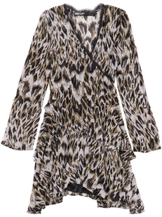 Sukienka mini z nadrukiem plumancha