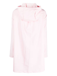 logo-tag drawstring-hood coat