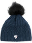 cable-knit pompom beanie