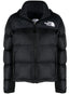 embroidered-logo puffer jacket