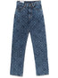 jeansy z monogramem