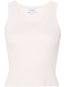 logo-patch ribbed tank top