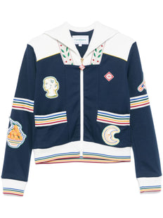 striped-trim jacket