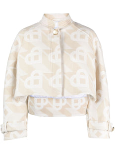 logo-monogram cropped jacket