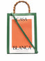 torba typu tote z logo i uchwytem z bambusa