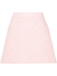 logo-quilted mini skirt