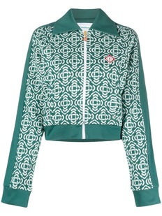 monogram, skrócony, bawełniany top sportowy